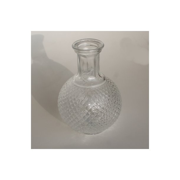 Vase med facetm�nster 15 cm