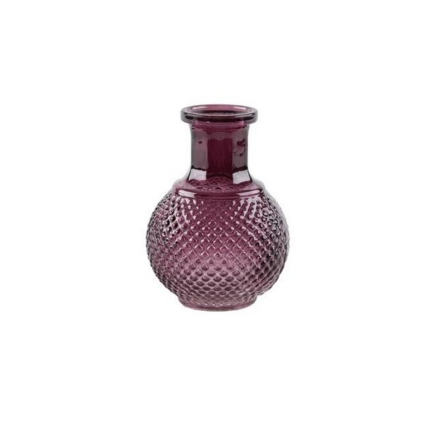 Vase med facetm�nster 15 cm purple