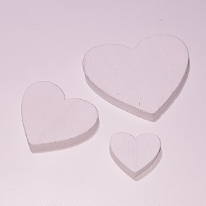 Hjerte i tr� Hvid Ass 